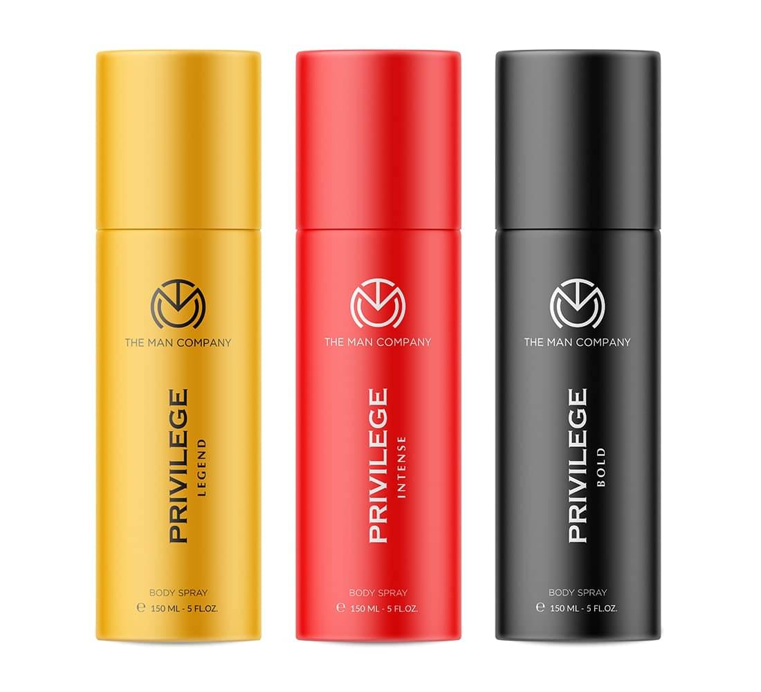     			The Man Company Privilege Deodorants for Men - Legend, Bold & Intense | Premium Fragrance with Long-Lasting Smell | Everyday Use Deo’s Combo Pack - (150ml* 3)