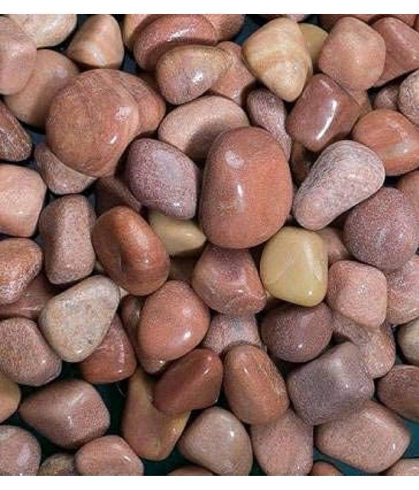     			VANNEF Stone Light Brown Pebbles & Garden Stones for Outdoor Indoor Pathway (Light Brown, 2kg)
