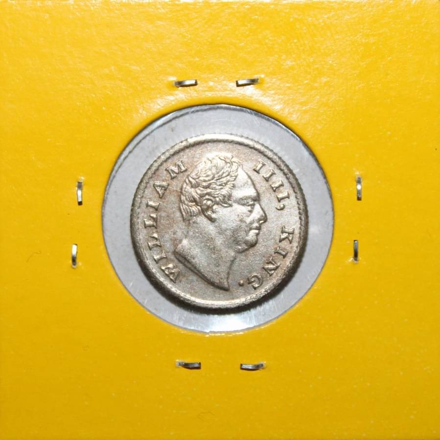     			1/4 Rupee 1835 -  William 4th East India Company Fancy British India Rare Old Coin For Collection
