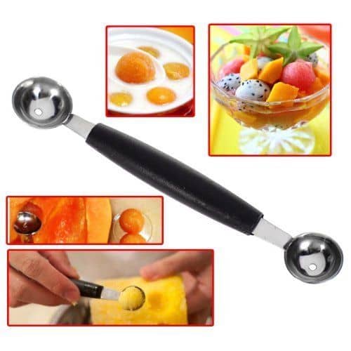 Stainless Steel Double Scoop Melon Baller