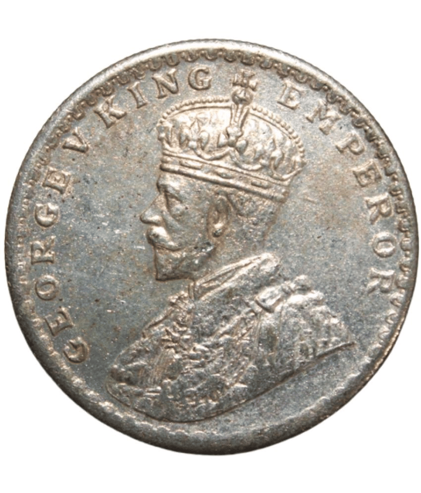     			5th King George - 1 Rupee 1911 British India old Rare Silverplated Coin