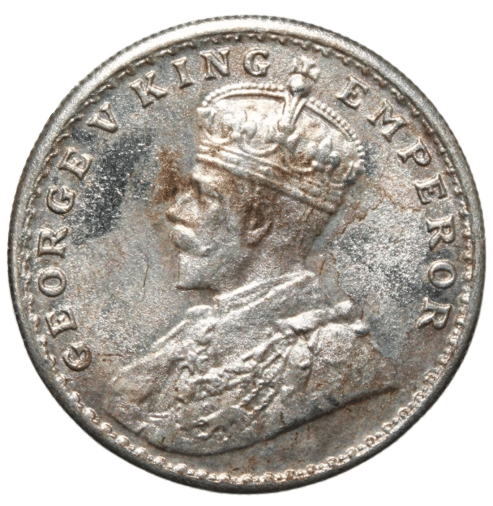     			5th King George - 1 Rupee 1922 British India old Rare Silverplated Coin