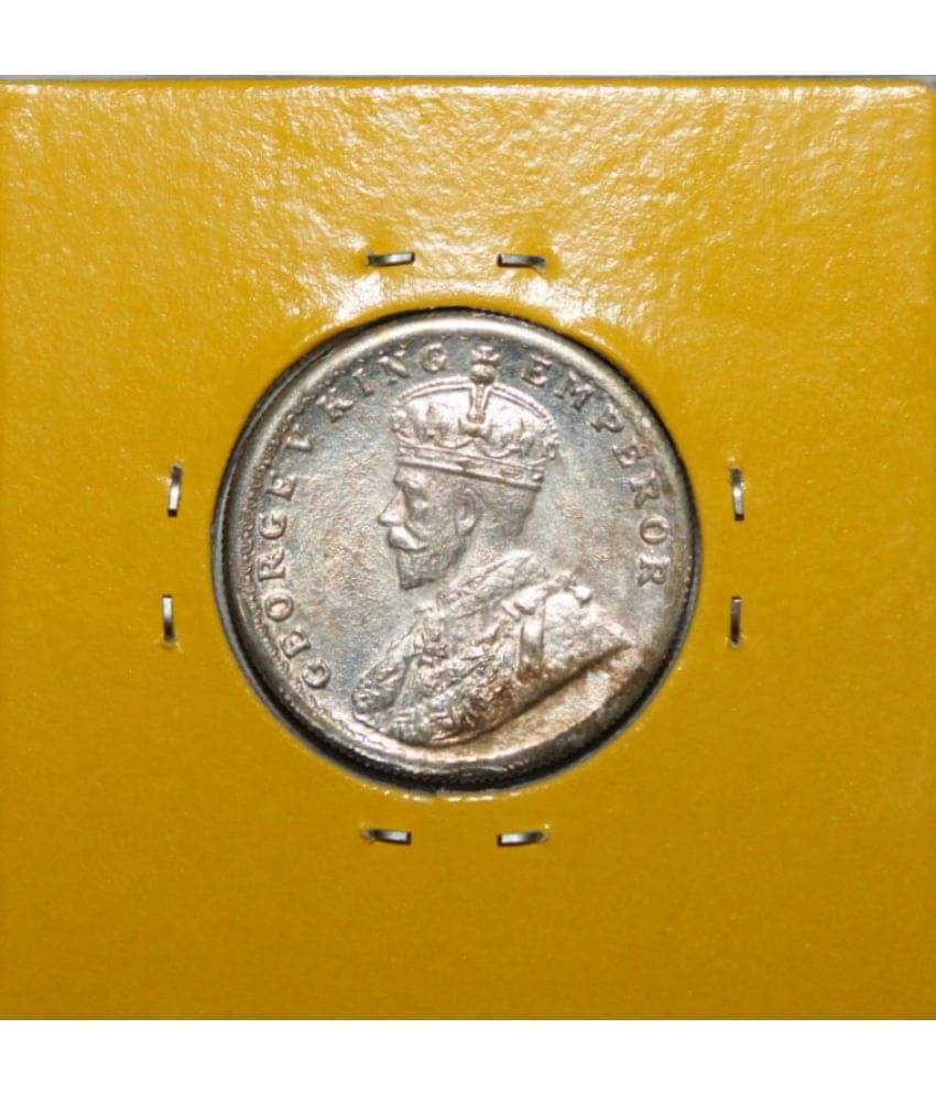    			Half Rupee 1911 - 5th King George Fancy British India Rare Old Coin For Collection