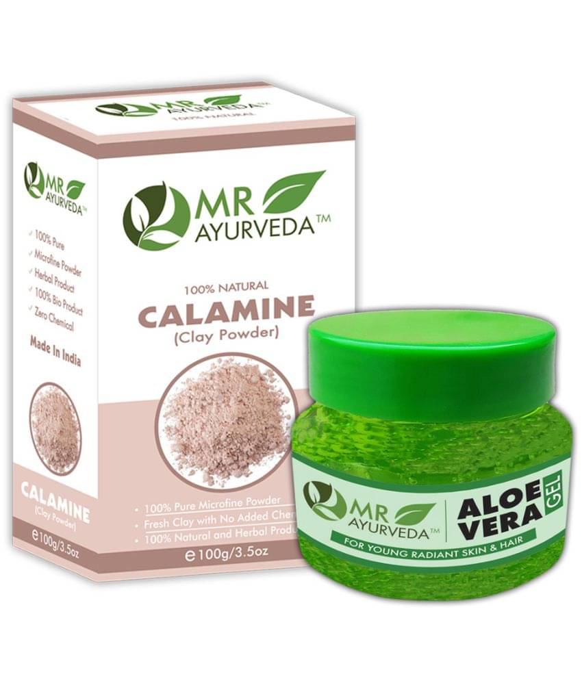 MR Ayurveda Aloe Vera Gel & Calamine Clay Powder Moisturizer 200 gm Pack of 2 MR Ayurveda Aloe Vera Gel & Calamine Clay Powder Moisturizer 200 gm Pack of 2