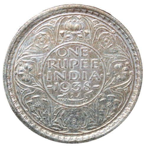     			One Rupee 1938 - 6th King George Fancy British India Rare Old Coin For Collection