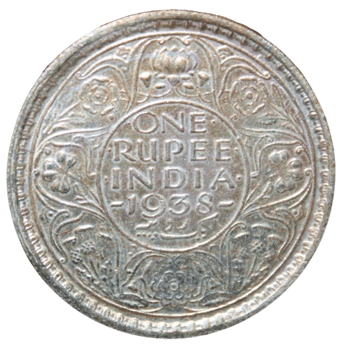     			One Rupee 1938 - 6th King George Fancy British India Rare Old Coin For Collection