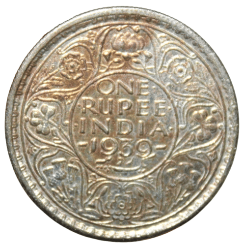     			One Rupee 1939 - Queen Empress Fancy British India Rare Old Coin For Collection