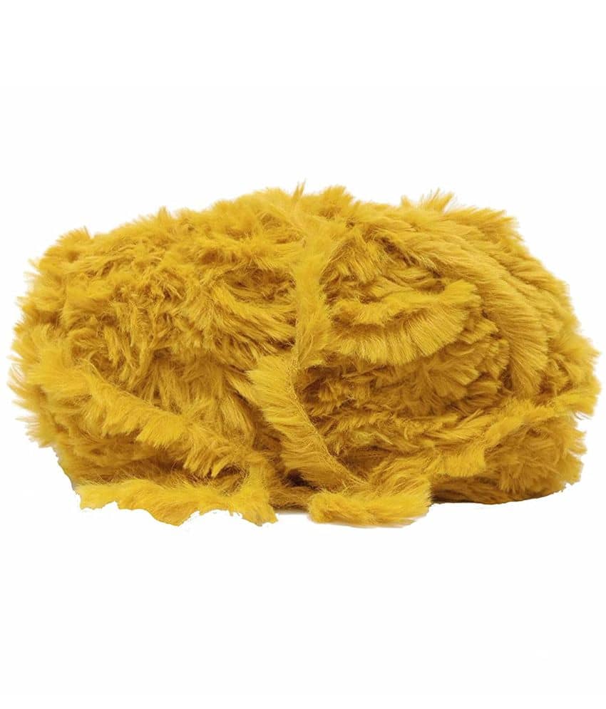 Super Soft Faux Fur Chunky Wool Yarn for Knitting and Crochet Project 100 gm - Stationery | Buy online on ZillyBuy