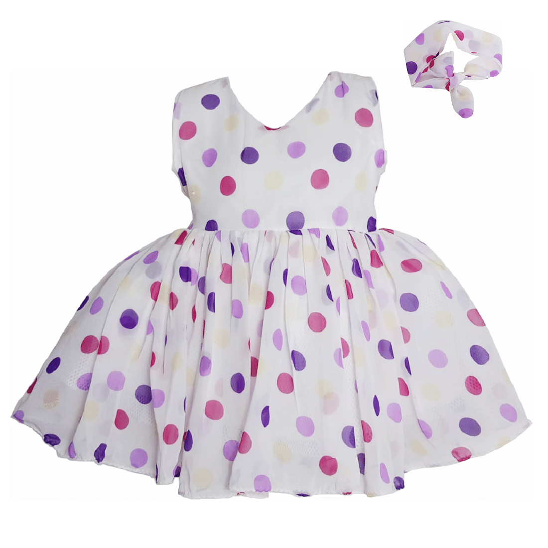 harshvardhanmart.com Pack of 2 Baby Girls Georgette Frock ( Purple )