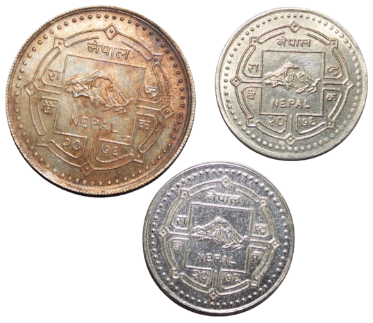     			100, 1000 & 2500 Rupees - Guru Nanak Nepal Non-Circulated old Rare Coin (3 Coins)