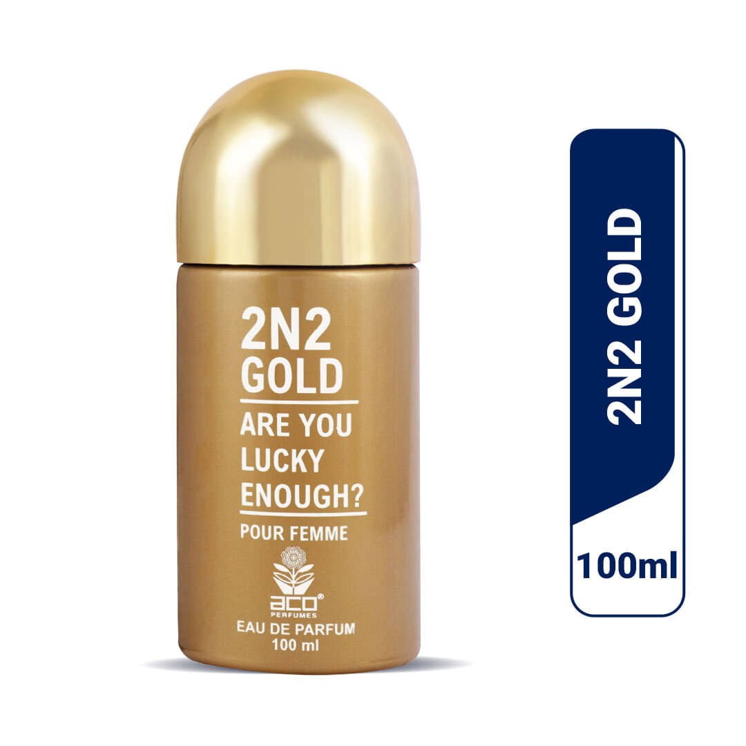     			Aco 2N2 Gold Perfume For Women, 100ml
