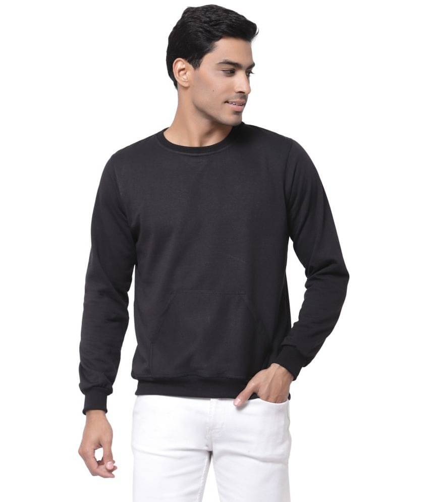 KZALCON - Cotton Blend Regular Fit Black Men's Sweatshirt ( Pack of 1 )     			KZALCON - Cotton Blend Regular Fit Black Men's Sweatshirt ( Pack of 1 )