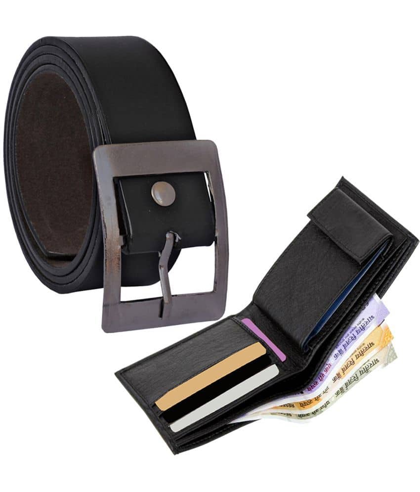 Loopa - PU Men's Belts Wallets Set ( Pack of 1 )