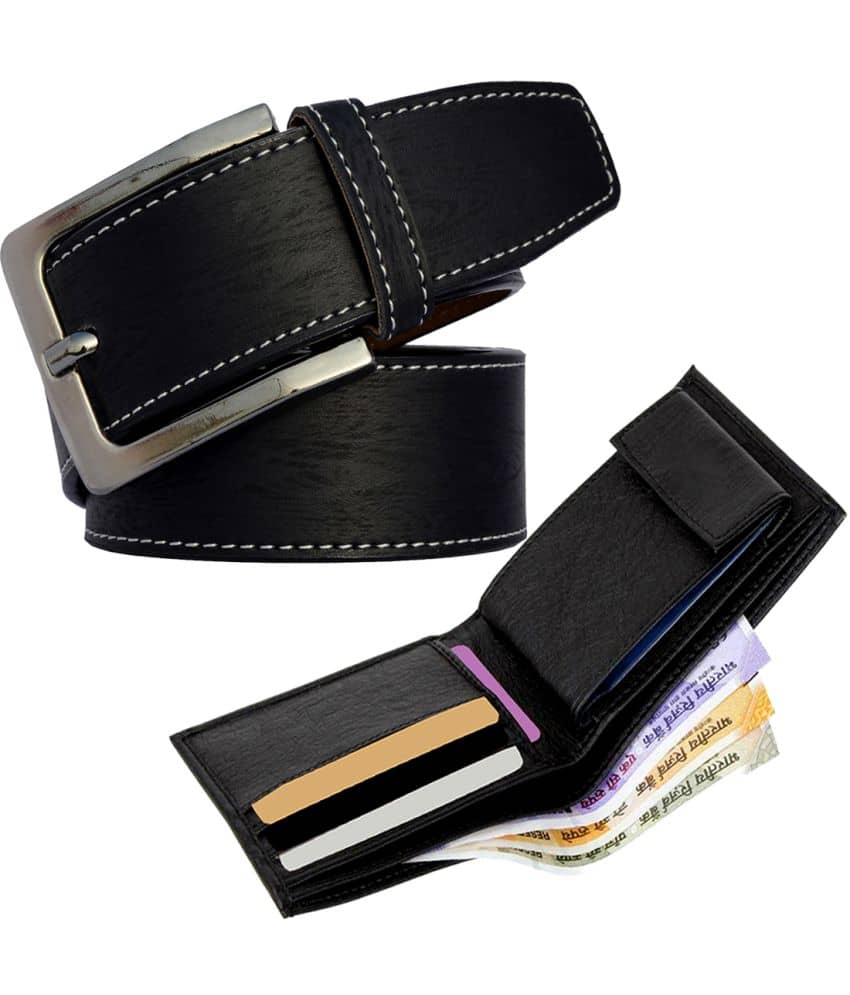 Loopa - PU Men's Belts Wallets Set ( Pack of 1 )