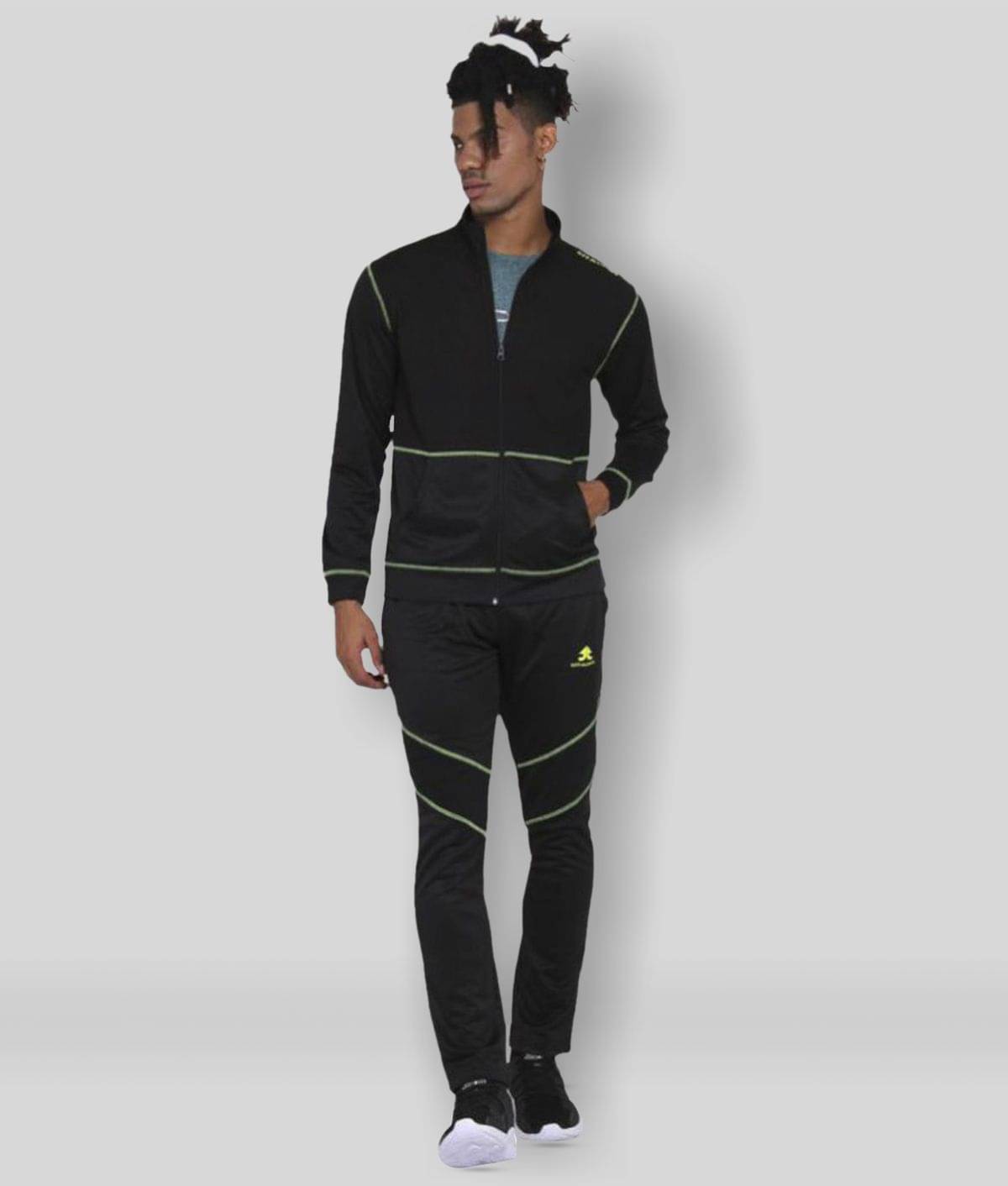 OFF LIMITS - Black Polyester Regular Fit Striped Men's Sports Tracksuit ( Pack of 1 ) OFF LIMITS - Black Polyester Regular Fit Striped Men's Sports Tracksuit ( Pack of 1 )