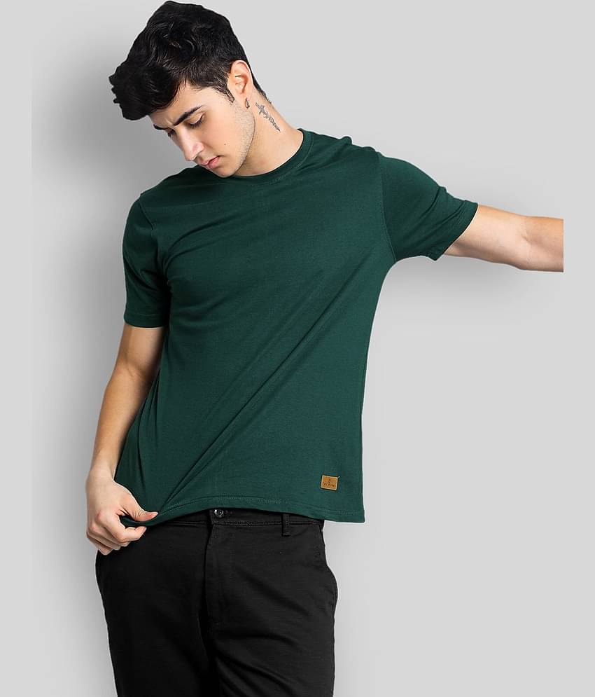 Paul Street Pack of 1 Cotton Blend Slim Fit Men's T-Shirt ( Olive Green )