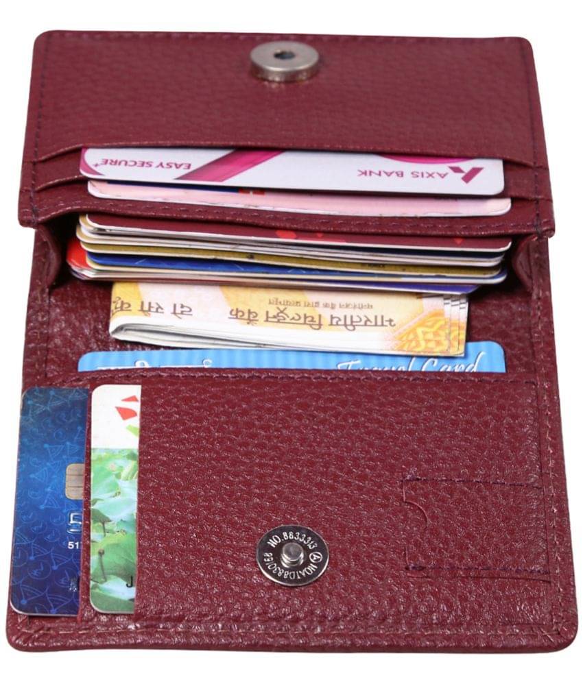     			Style 98 Maroon Pure Leather Card Holder Wallet