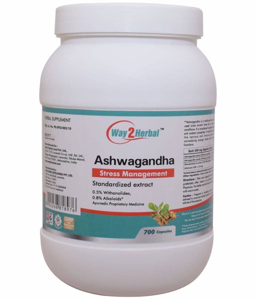    			Way2Herbal Ashwagandha Capsule 700 no.s Pack Of 1