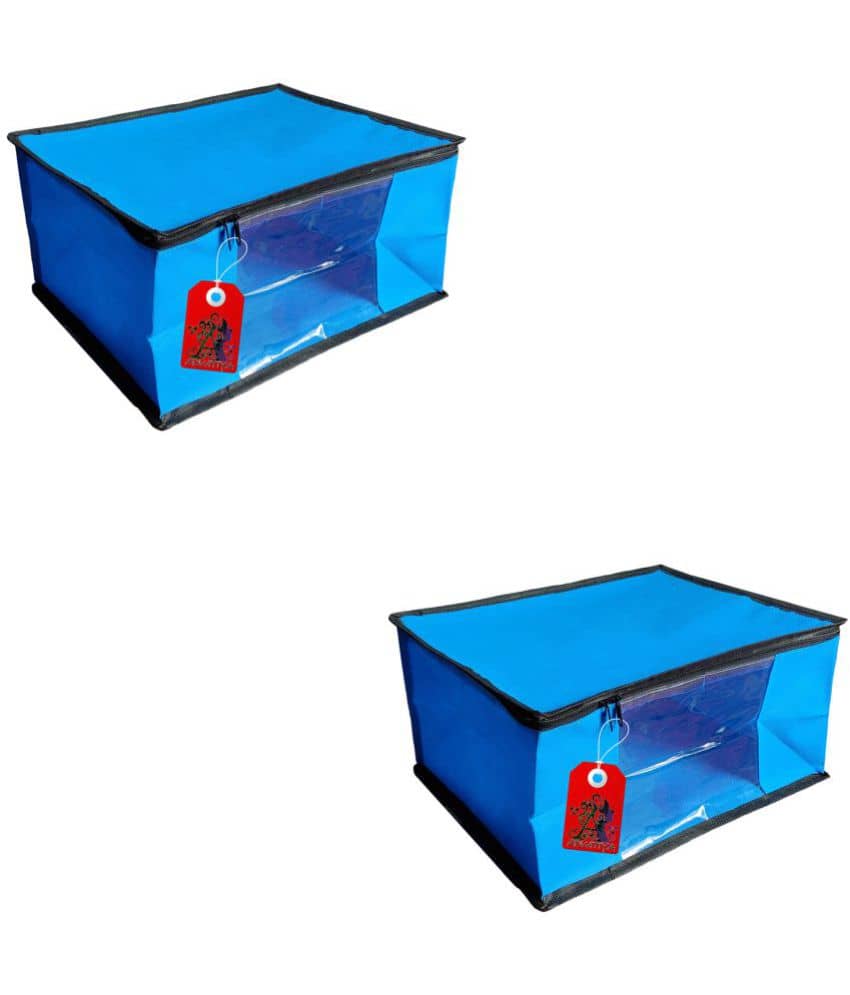ADWITIYA Blue Saree Covers - 2 Pcs