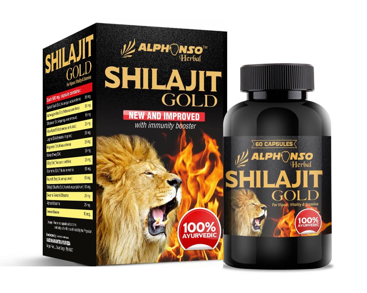 Alphonso herbal Shilajit Gold  for Strength,Stamina,Power and Rejuvenation