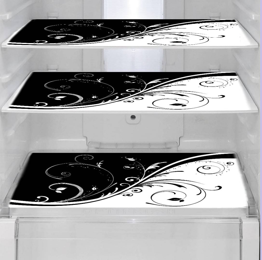     			Revexo Set of 3 PVC Multicolor Fridge Mats