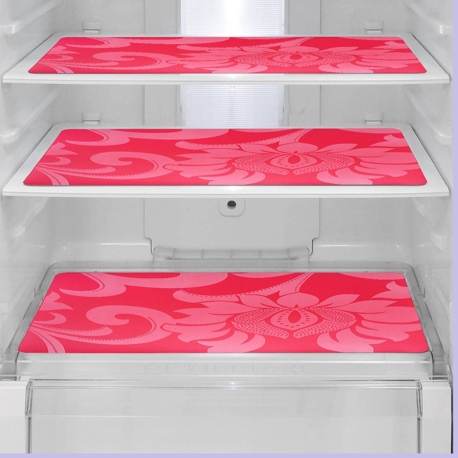Revexo Set of 3 PVC Multicolor Fridge Mats Revexo Set of 3 PVC Multicolor Fridge Mats