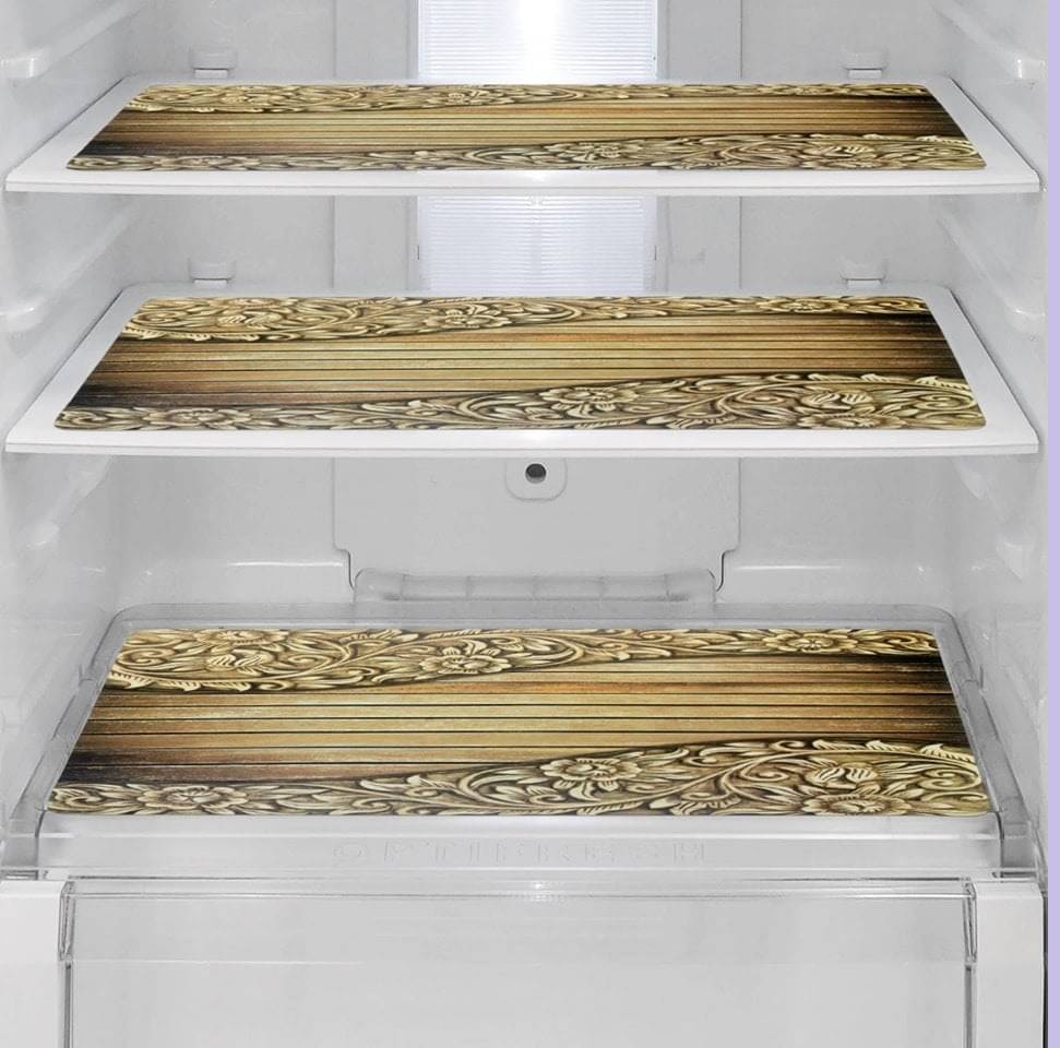 Revexo Set of 3 PVC Multicolor Fridge Mats Revexo Set of 3 PVC Multicolor Fridge Mats