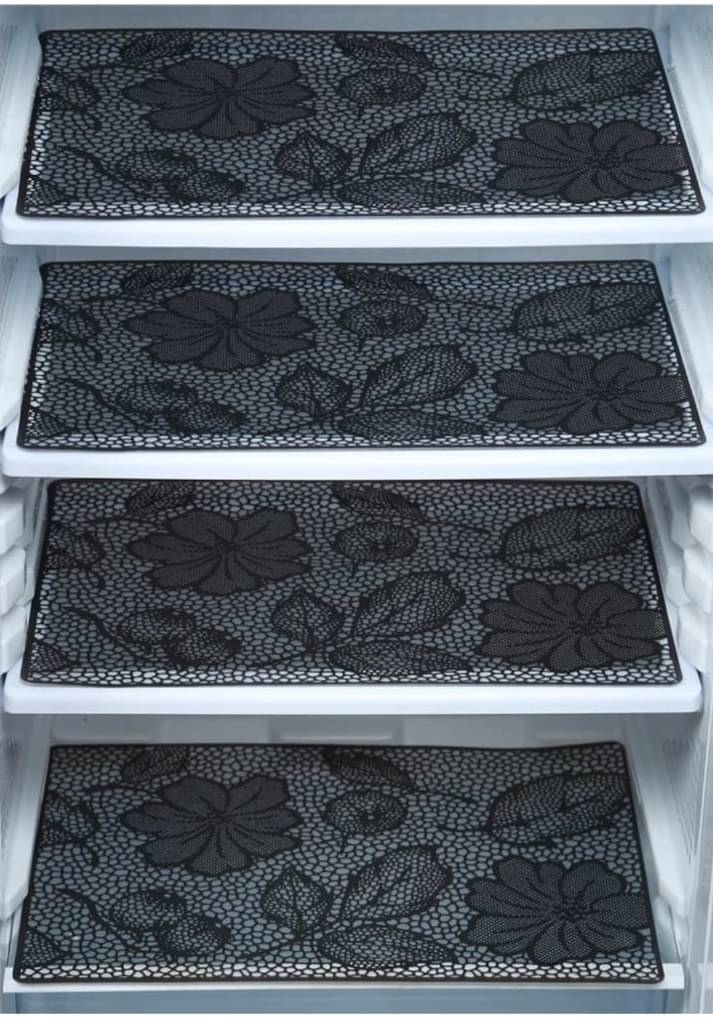 Revexo Set of 4 PVC Multicolor Fridge Mats Revexo Set of 4 PVC Multicolor Fridge Mats