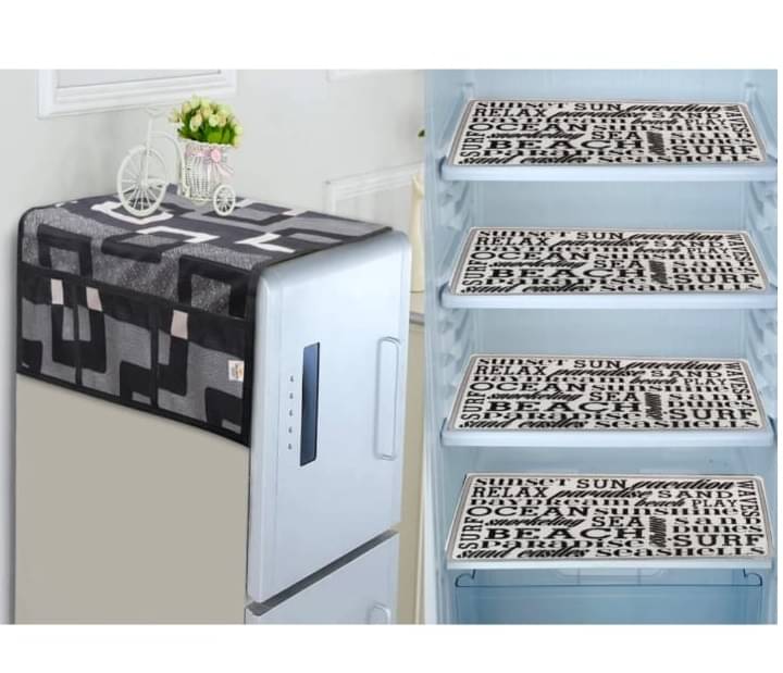     			Revexo Set of 5 PVC Multicolor Fridge Mats