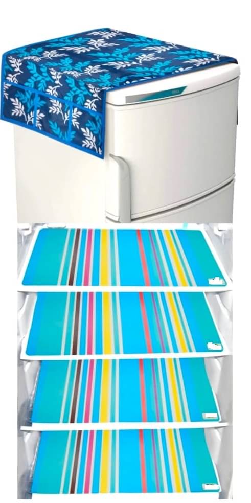 Revexo Set of 5 PVC Multicolor Fridge Mats Revexo Set of 5 PVC Multicolor Fridge Mats