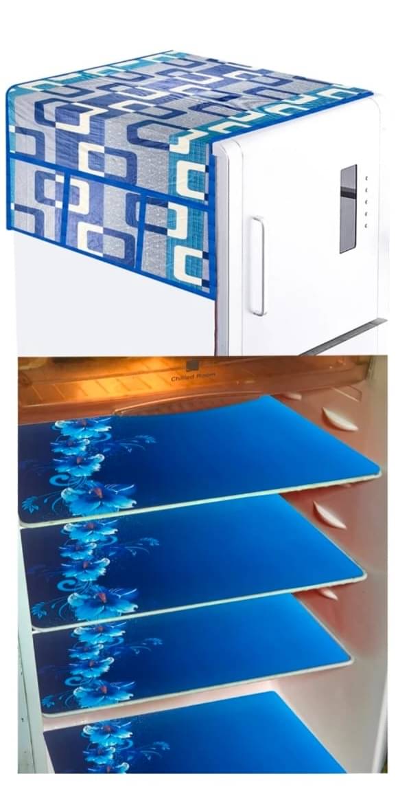     			Revexo Set of 5 PVC Multicolor Fridge Mats
