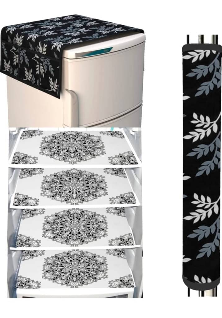 Revexo Set of 5 PVC Multicolor Fridge Mats Revexo Set of 5 PVC Multicolor Fridge Mats