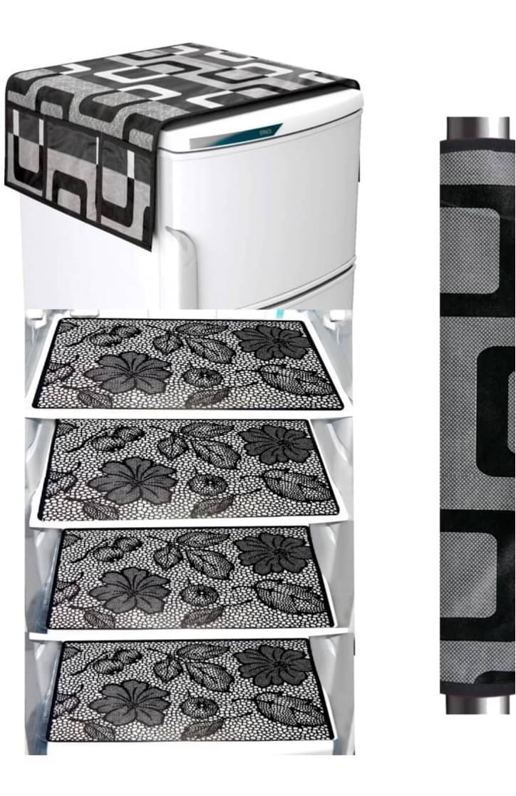 Revexo Set of 5 PVC Multicolor Fridge Mats Revexo Set of 5 PVC Multicolor Fridge Mats