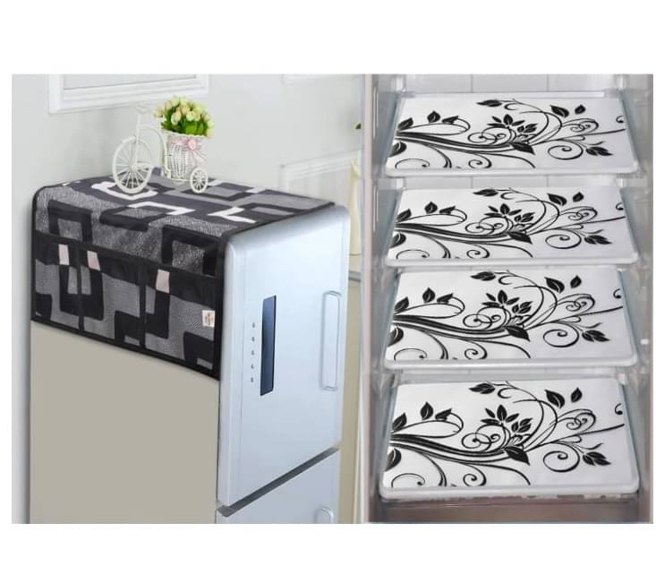 Revexo Set of 5 PVC Multicolor Fridge Mats Revexo Set of 5 PVC Multicolor Fridge Mats