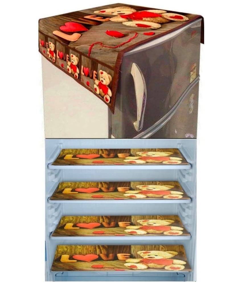 Revexo Set of 5 PVC Multicolor Fridge Mats Revexo Set of 5 PVC Multicolor Fridge Mats