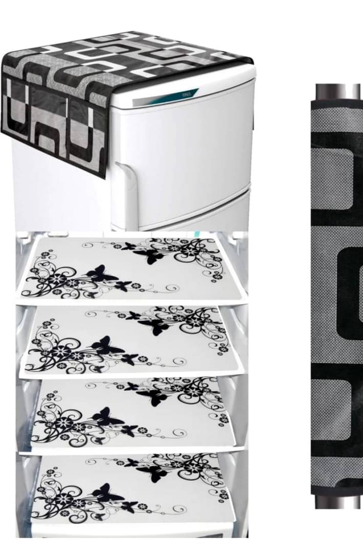     			Revexo Set of 5 PVC Multicolor Fridge Mats