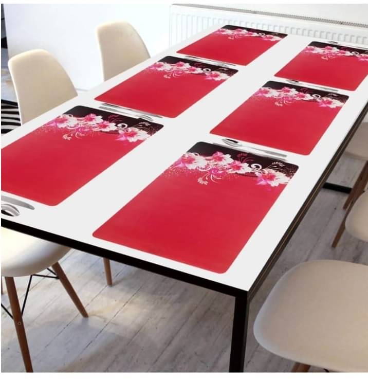     			Revexo Set of 6 PVC Table Mats