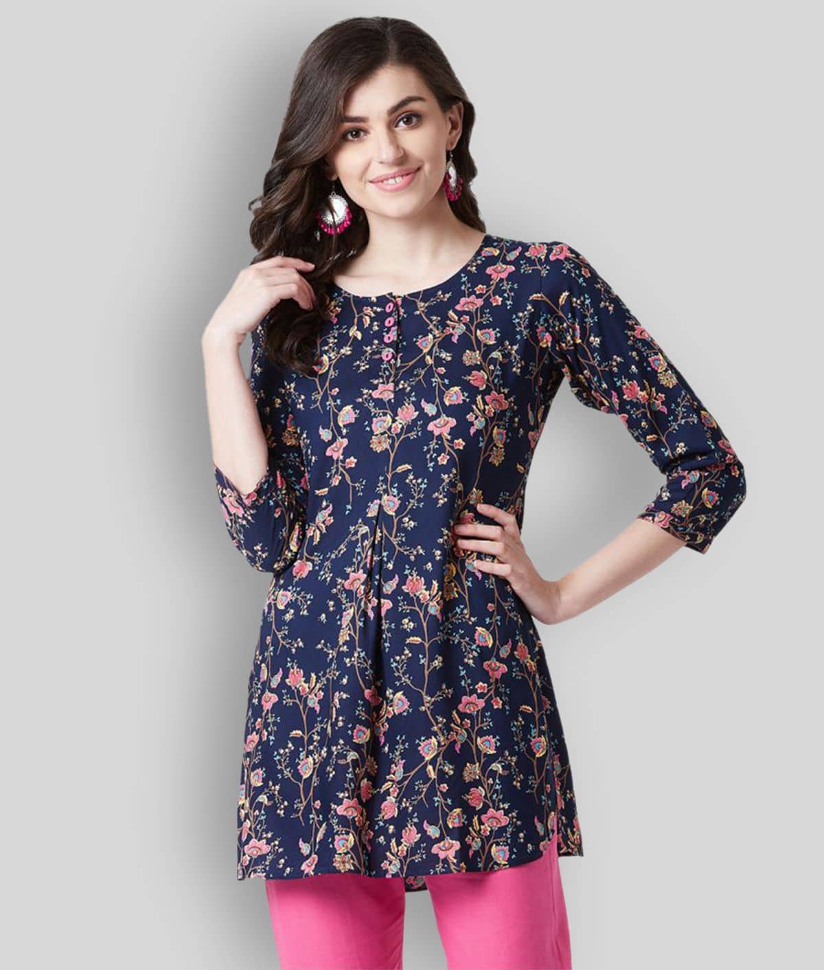 Rayon Short Kurti For Women (Pack of 1) - Kurtis, Tunics | Buy online on ZillyBuy