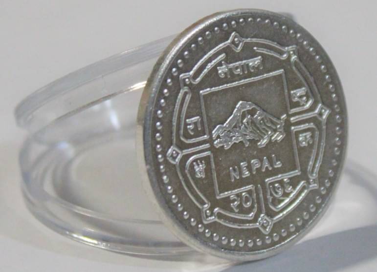     			1000 Rupees - (Guru Nanak) Nepal Silverplated Rare old Coin