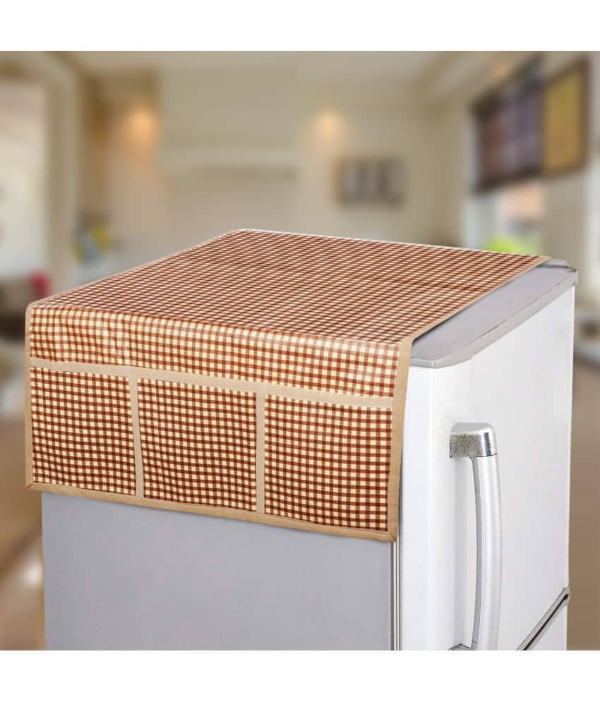 E-Retailer Single PVC Brown Fridge Top Cover