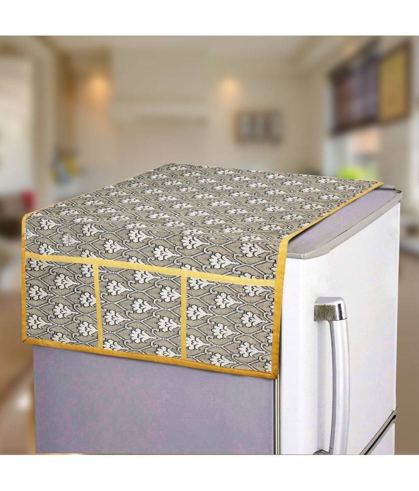     			E-Retailer Single Polyester Gold Fridge Top Cover