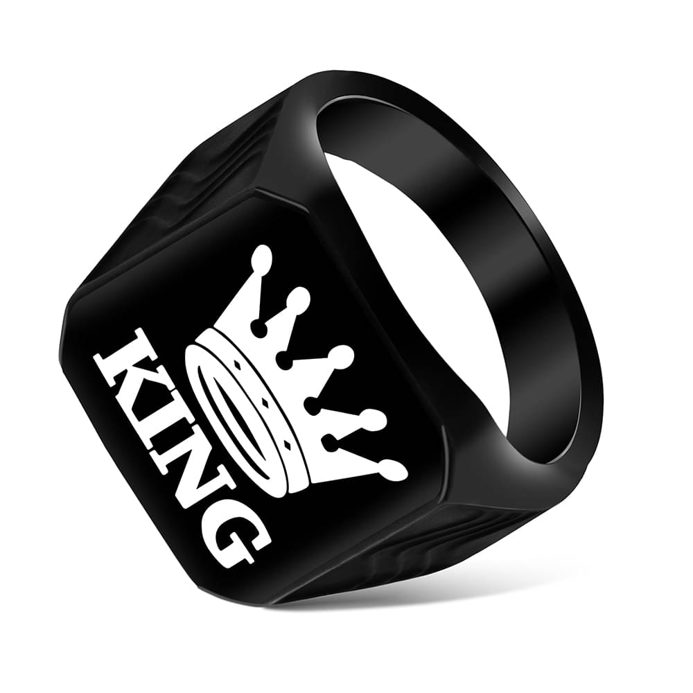     			Mikado Black Alloy King Ring For Men And Boys