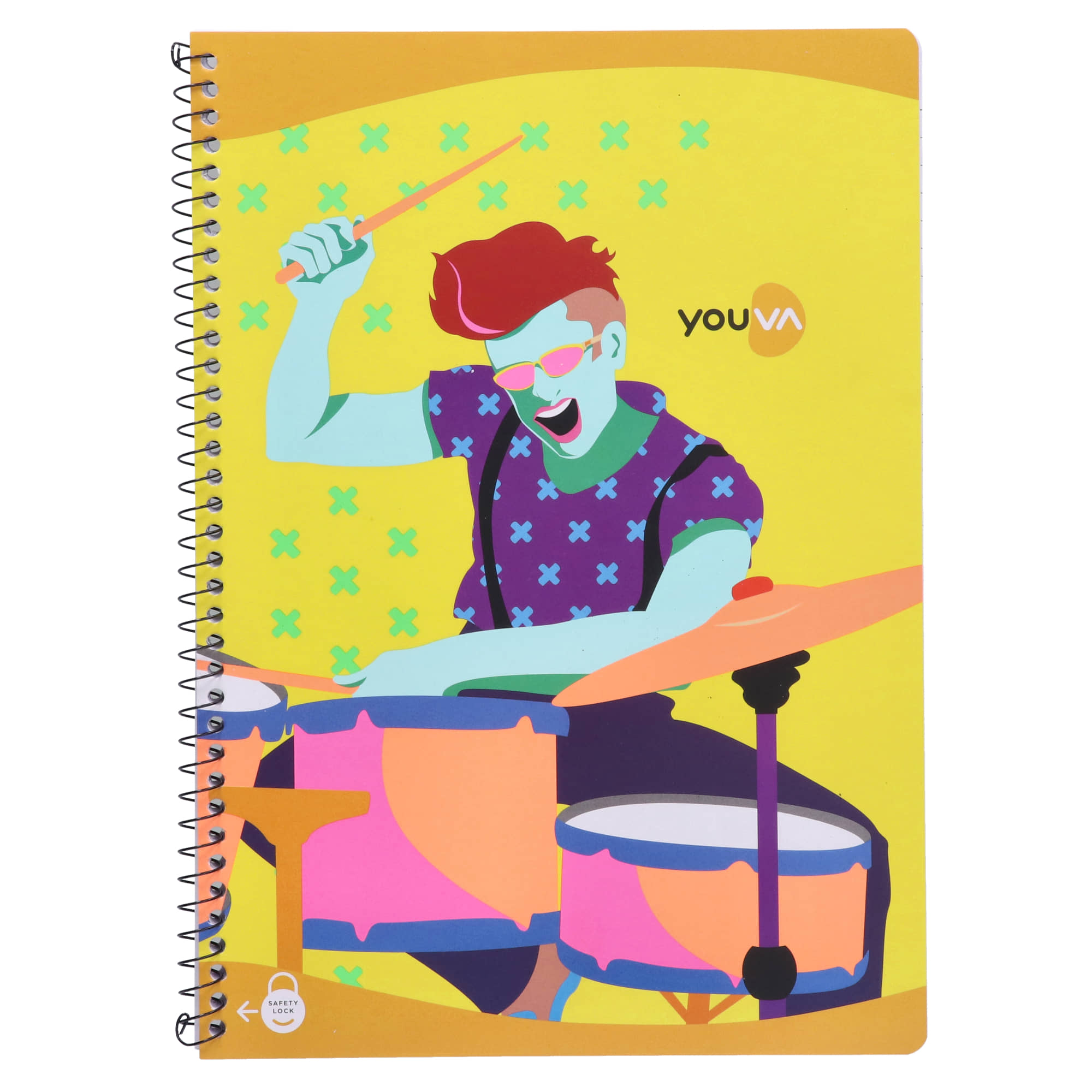 NAVNEET | Spiral Long Book Trendy | A4 Size 21 cm x 29.7 cm | Single Line | 172 Pages | Pack of 2