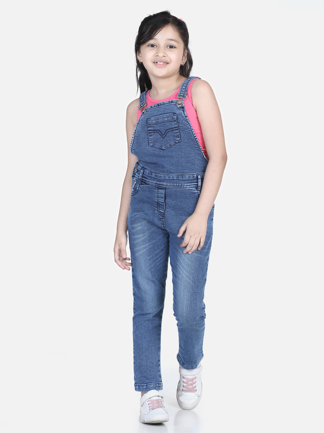     			StyleStone Girls Denim Dungarees ( Pack of 1 , Blue )