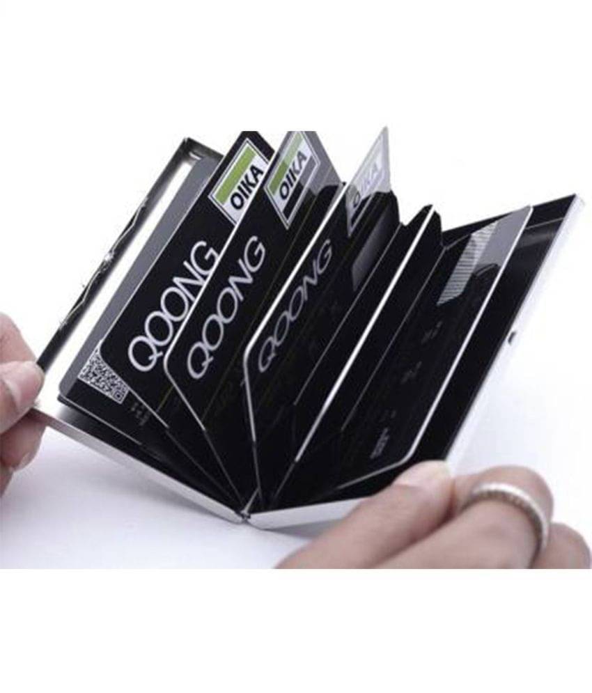     			Black Metal High Quality Debit/Credit 6 Card Holder