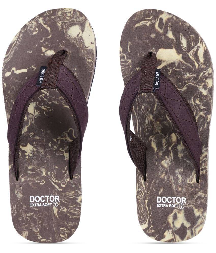     			DOCTOR EXTRA SOFT - Brown Rubber Daily Slipper
