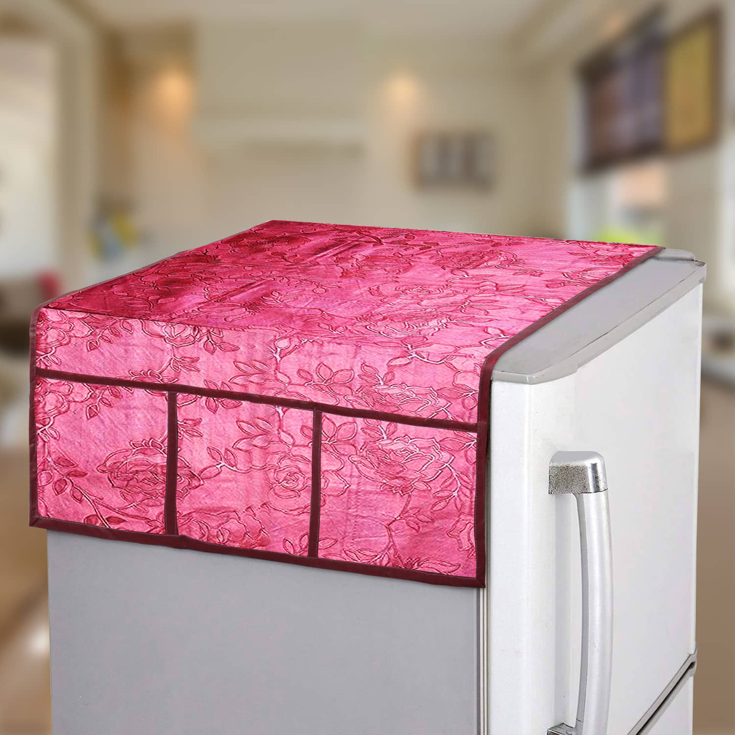 E-Retailer Single PVC Red Fridge Top Cover