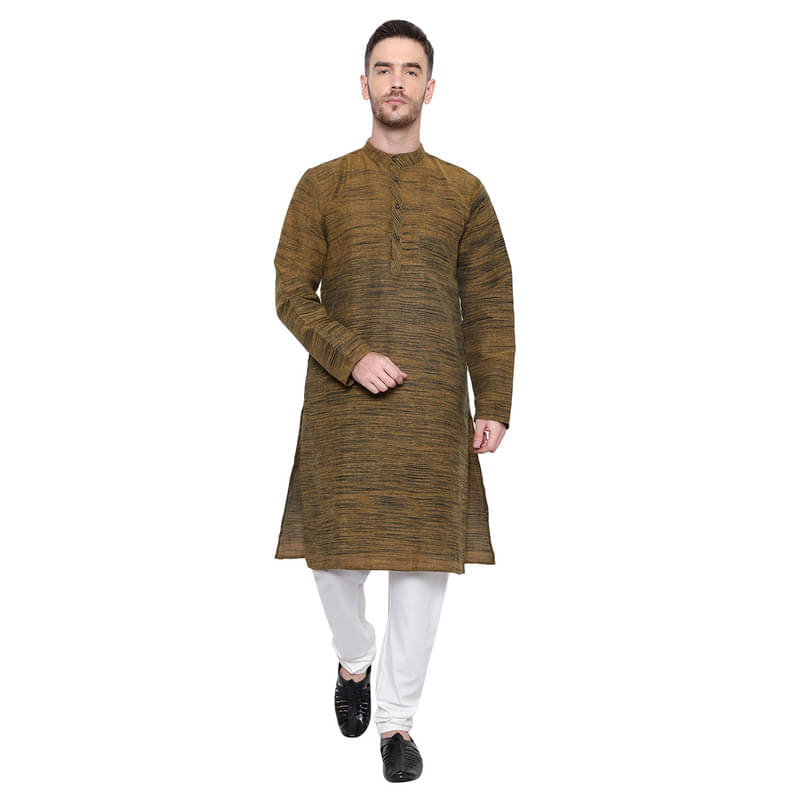     			Latest Chikan - Dark Green Cotton Blend Men's Regular Kurta ( Pack of 1 )