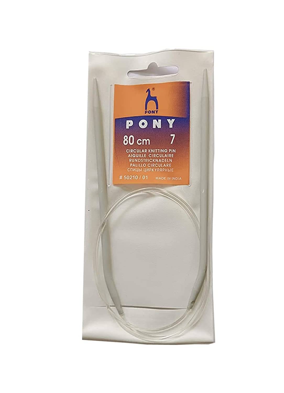 Pony Aluminium Fixed Circular Knitting Needles Pin 80cm,NO - 7 (2 mm) Pony Aluminium Fixed Circular Knitting Needles Pin 80cm,NO - 7 (2 mm)