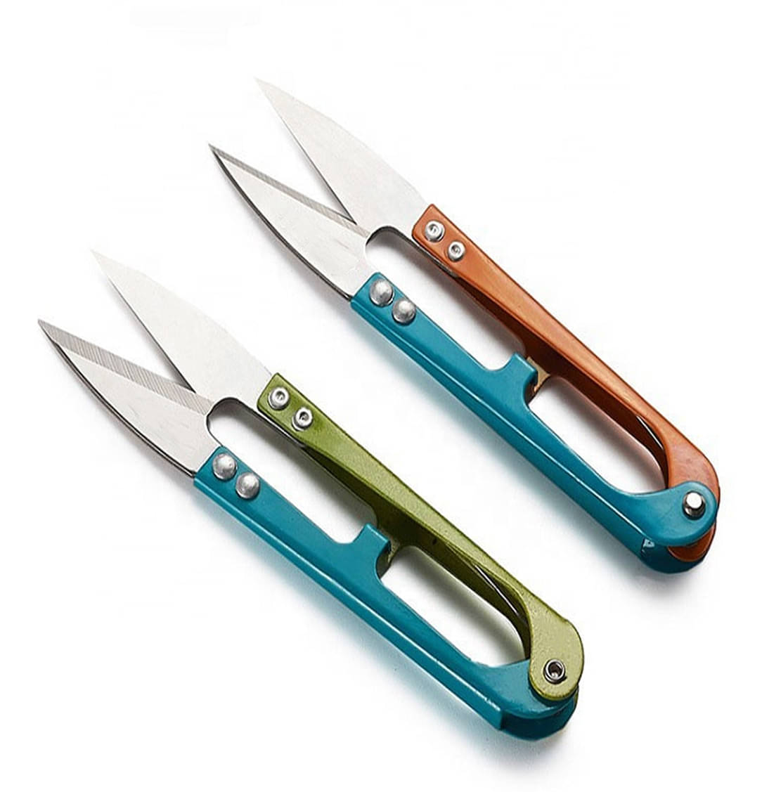     			Shree Shyam™ U-shaped Yarn cutting scissors Yarn Scissors Multicolor handle Thread Cutter (Pack of 2)
